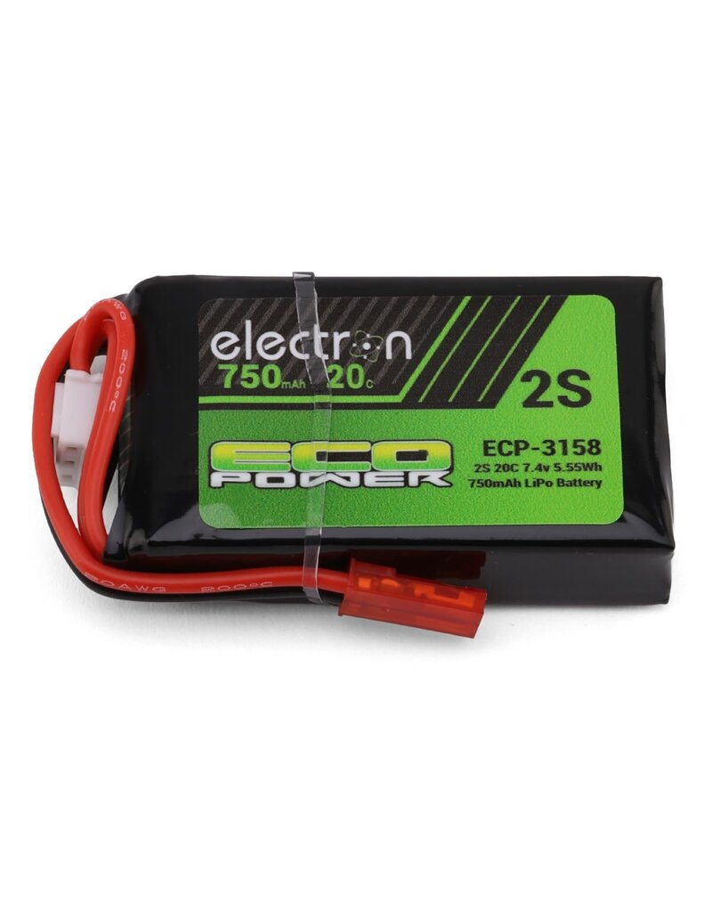 ECOPOWER ECP-3158 "ELECTRON" 2S 20C LIPO BATTERY W/JST CONNECTOR (7.4V/750MAH) (REDCAT® ASCENT 18®)