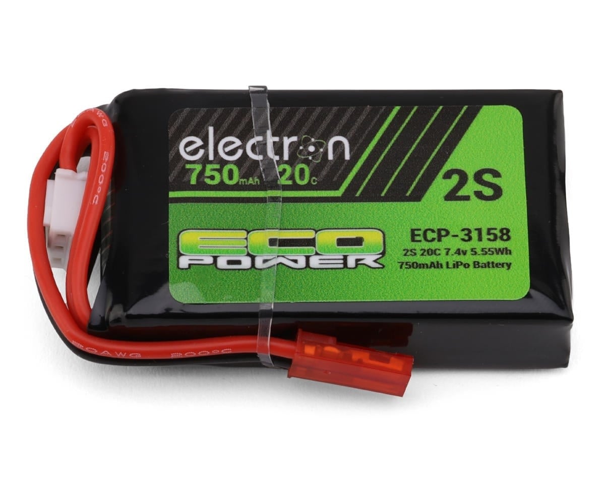 ECP-3158 "ELECTRON" 2S 20C LIPO BATTERY W/JST CONNECTOR (7.4V/750MAH) (REDCAT® ASCENT 18®)