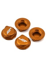 J&T BEARING CO. JTB-JT11160-O ALUMINUM 17MM SERRATED WHEEL NUTS (ORANGE) (4)