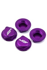 J&T BEARING CO. JTB-JT11160-P ALUMINUM 17MM SERRATED WHEEL NUTS (PURPLE) (4)