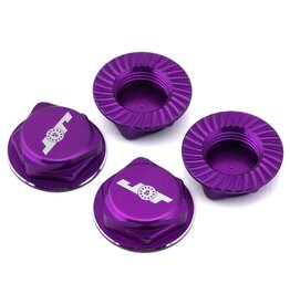 J&T BEARING CO. JTB-JT11160-P ALUMINUM 17MM SERRATED WHEEL NUTS (PURPLE) (4)