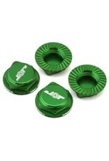 J&T BEARING CO. JTB-JT11160-GN ALUMINUM 17MM SERRATED WHEEL NUTS (GREEN) (4)