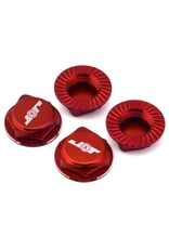J&T BEARING CO. JTB-JT11160-R ALUMINUM 17MM SERRATED WHEEL NUTS (RED) (4)