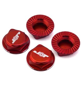 J&T BEARING CO. JTB-JT11160-R ALUMINUM 17MM SERRATED WHEEL NUTS (RED) (4)
