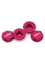 J&T BEARING CO. JTB-JT11160-PK ALUMINUM 17MM SERRATED WHEEL NUTS (PINK) (4)