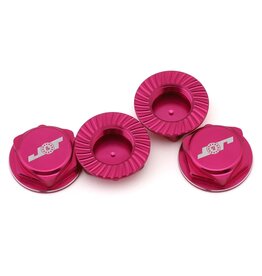 J&T BEARING CO. JTB-JT11160-PK ALUMINUM 17MM SERRATED WHEEL NUTS (PINK) (4)