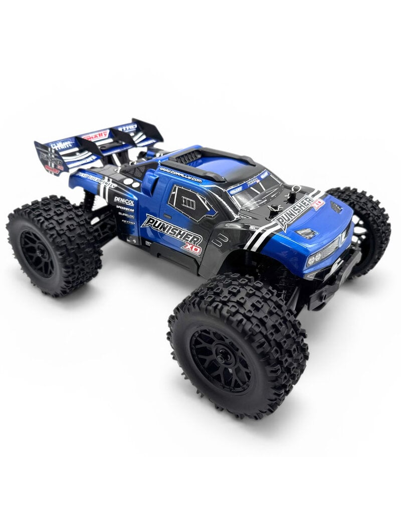 TEAM CORALLY COR00231-B PUNISHER XD 4WD 2S SMALL SCALE, RTR MONSTER TRUCK, BLUE