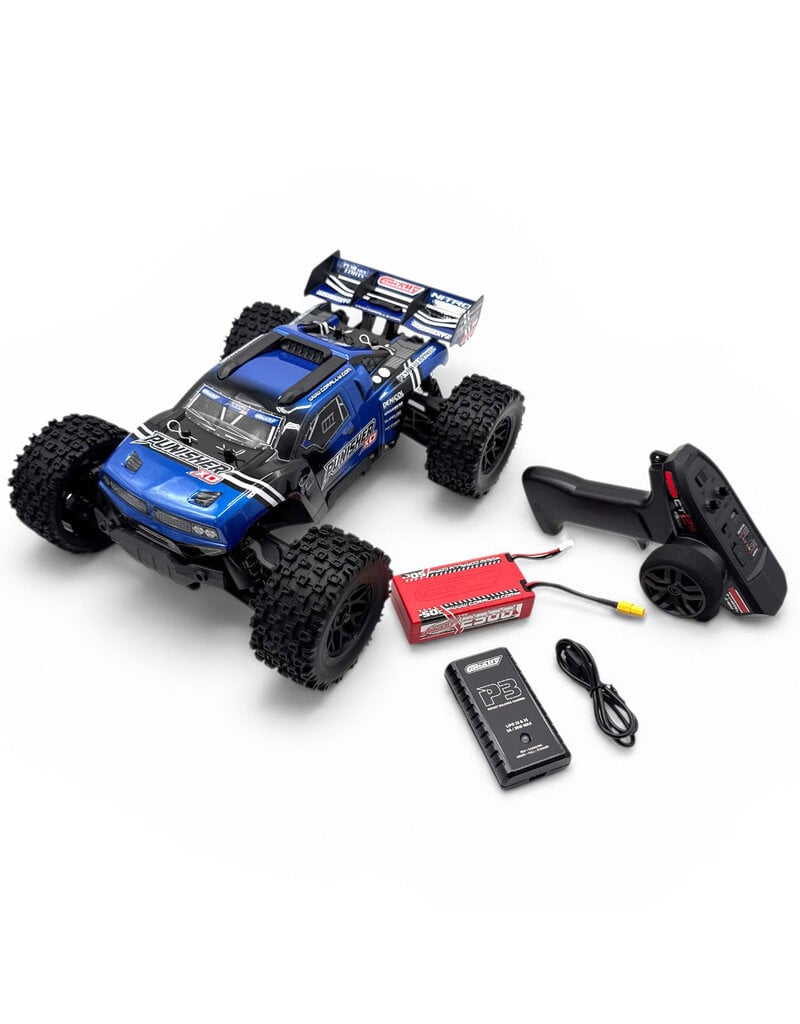 TEAM CORALLY COR00231-B PUNISHER XD 4WD 2S SMALL SCALE, RTR MONSTER TRUCK, BLUE