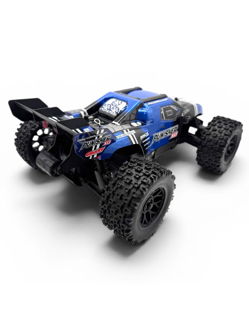 TEAM CORALLY COR00231-B PUNISHER XD 4WD 2S SMALL SCALE, RTR MONSTER TRUCK, BLUE