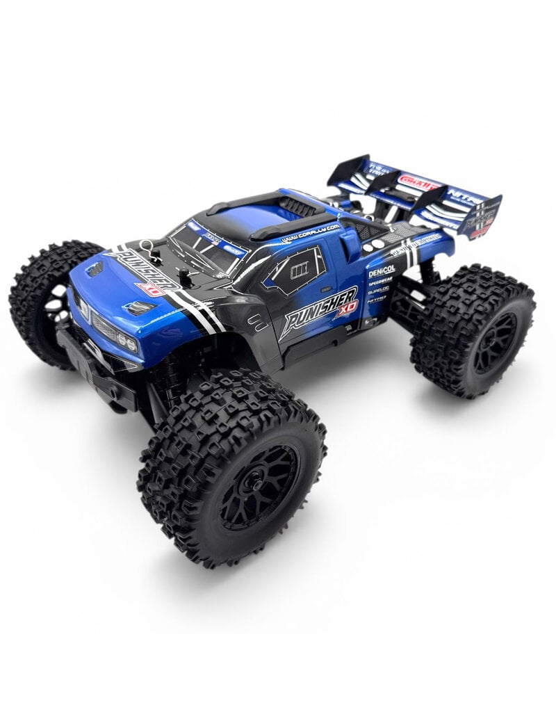 TEAM CORALLY COR00231-B PUNISHER XD 4WD 2S SMALL SCALE, RTR MONSTER TRUCK, BLUE