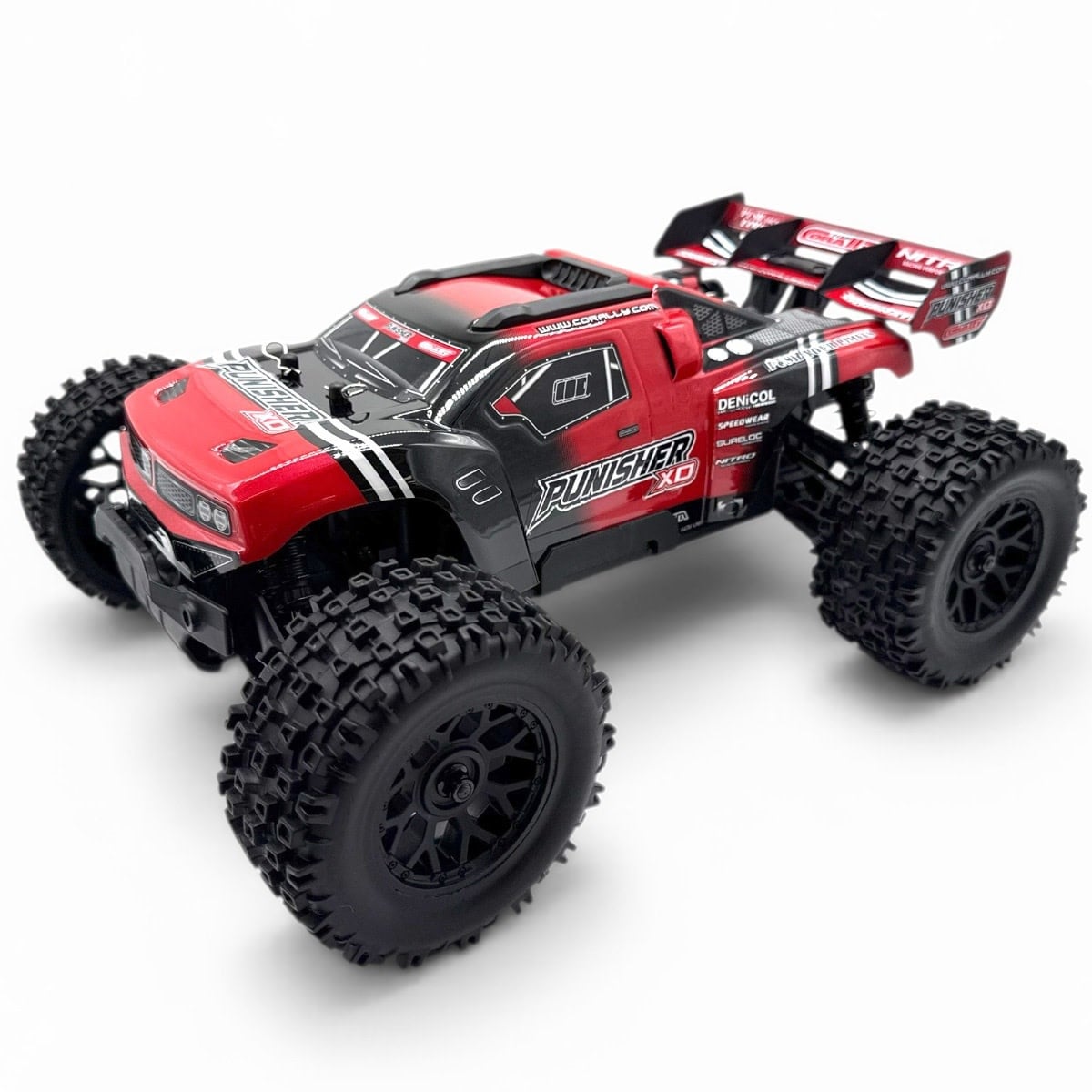 COR00231-R PUNISHER XD 4WD 2S SMALL SCALE, RTR MONSTER TRUCK, RED