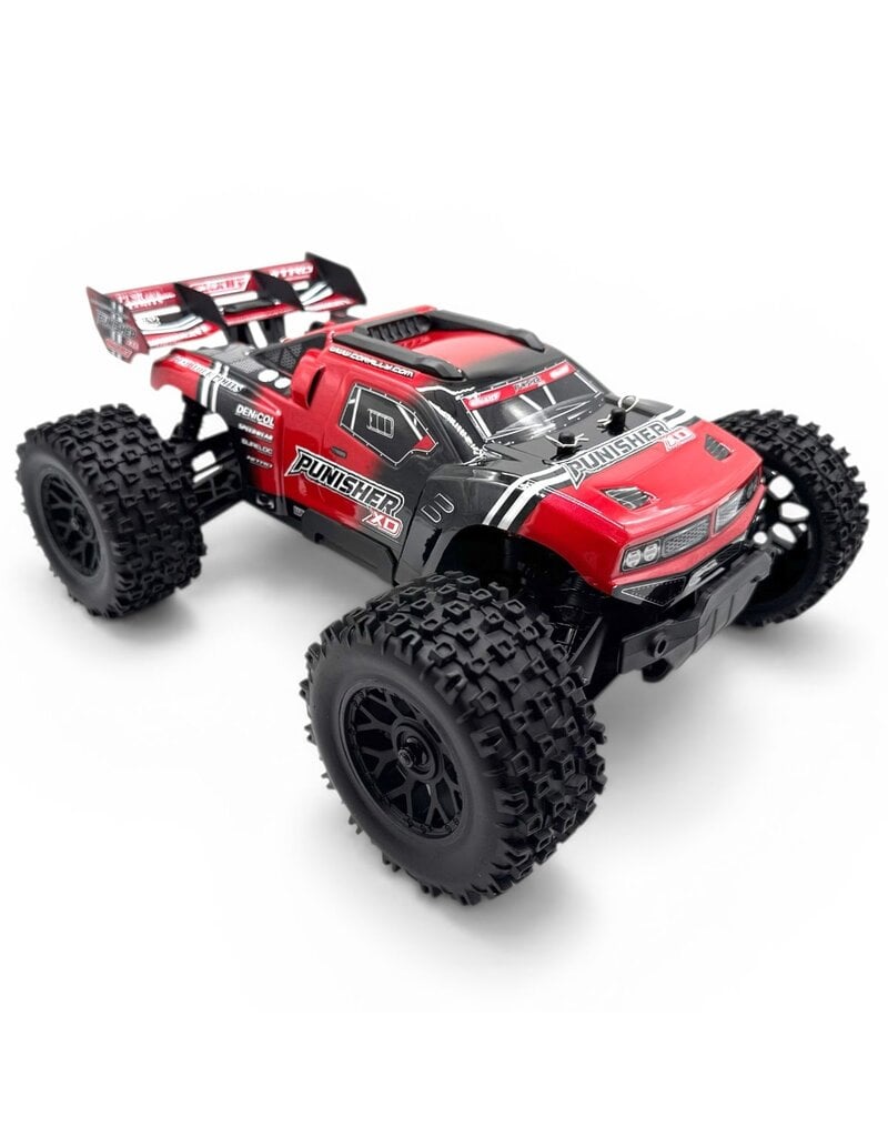 TEAM CORALLY COR00231-R PUNISHER XD 4WD 2S SMALL SCALE, RTR MONSTER TRUCK, RED