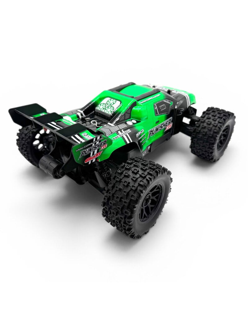 TEAM CORALLY COR00231-G PUNISHER XD 4WD 2S SMALL SCALE, RTR MONSTER TRUCK, GREEN