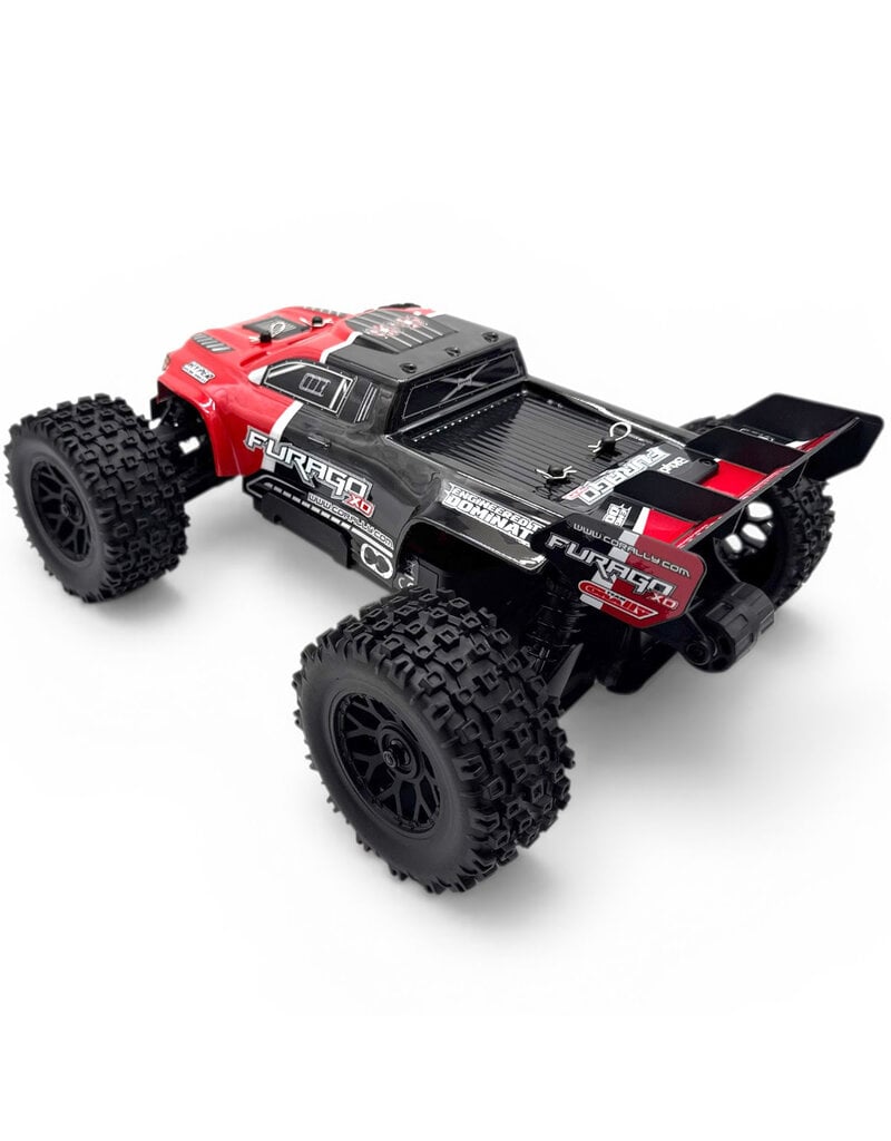 TEAM CORALLY COR00230-R FURAGO XD 4WD 2S SMALL SCALE, RTR MONSTER TRUCK, RED