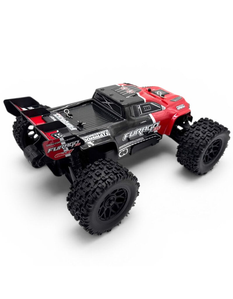 TEAM CORALLY COR00230-R FURAGO XD 4WD 2S SMALL SCALE, RTR MONSTER TRUCK, RED