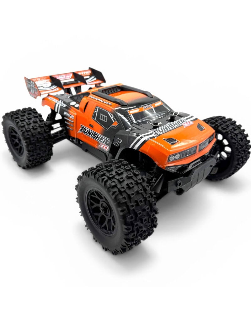 TEAM CORALLY COR00231-O PUNISHER XD 4WD 2S SMALL SCALE, RTR MONSTER TRUCK, ORANGE