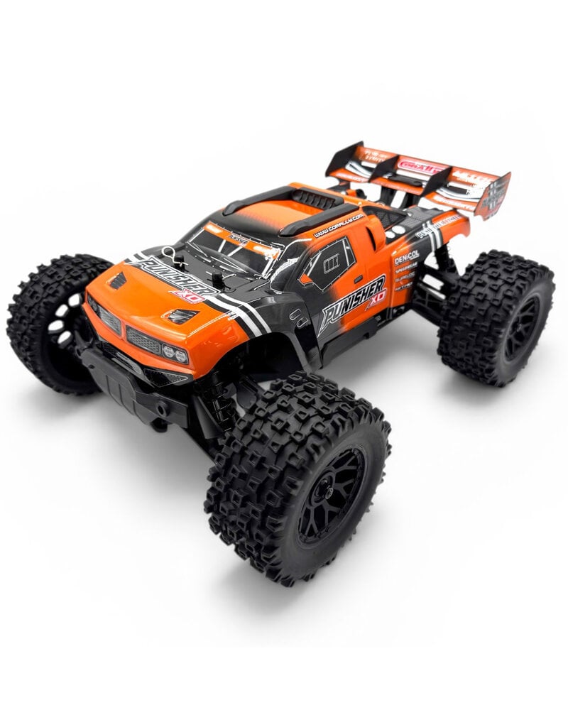 TEAM CORALLY COR00231-O PUNISHER XD 4WD 2S SMALL SCALE, RTR MONSTER TRUCK, ORANGE