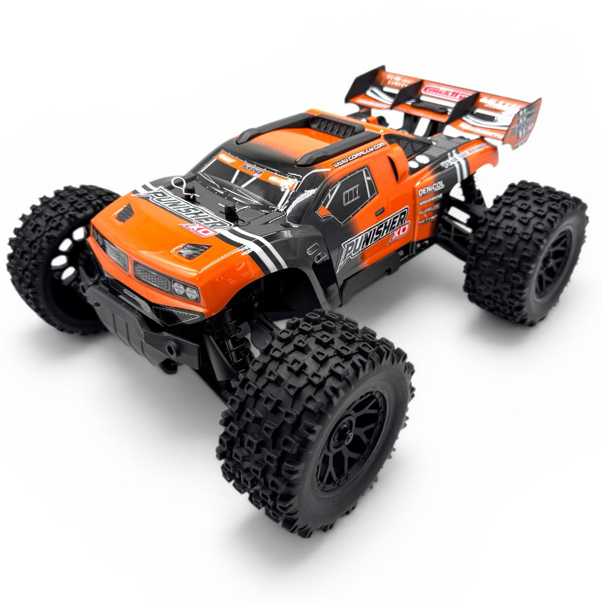 COR00231-O PUNISHER XD 4WD 2S SMALL SCALE, RTR MONSTER TRUCK, ORANGE