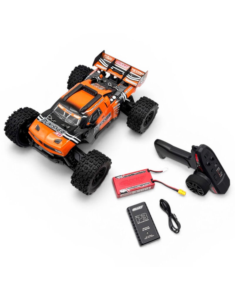 TEAM CORALLY COR00231-O PUNISHER XD 4WD 2S SMALL SCALE, RTR MONSTER TRUCK, ORANGE