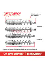 VITAVON VTNK8S0097 CNC ALU7075 FRONT & REAR SHOCKS SET FOR ARRMA KRATON 8S: SILVER