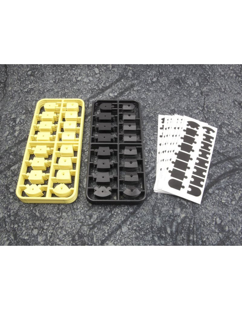 HPI RACING HPI161411 NANO-TTR CURB SET: BLACK/YELLOW