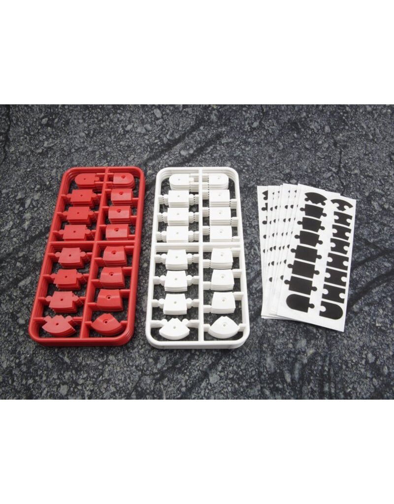 HPI RACING HPI161409 NANO-TTR CURB SET: RED/WHITE