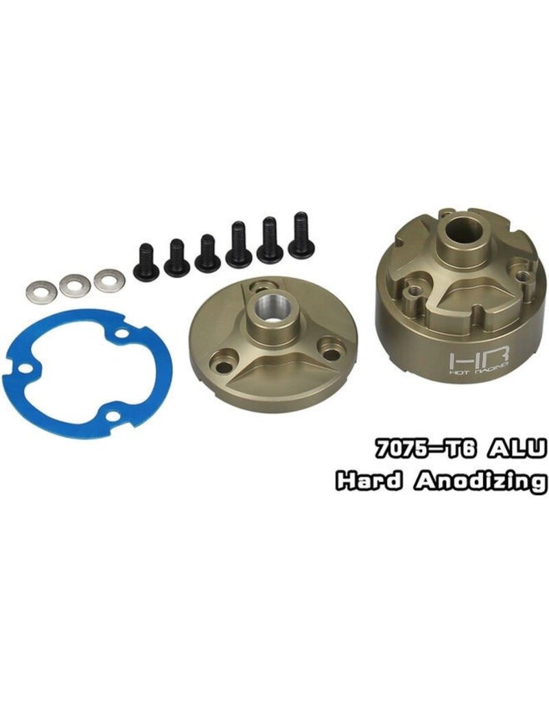 HOT RACING HRAAMN11HA HARD ANODIZED ALUMINUM DIFFERENTIAL CASE SET FOR ARRMA MINI KRATON