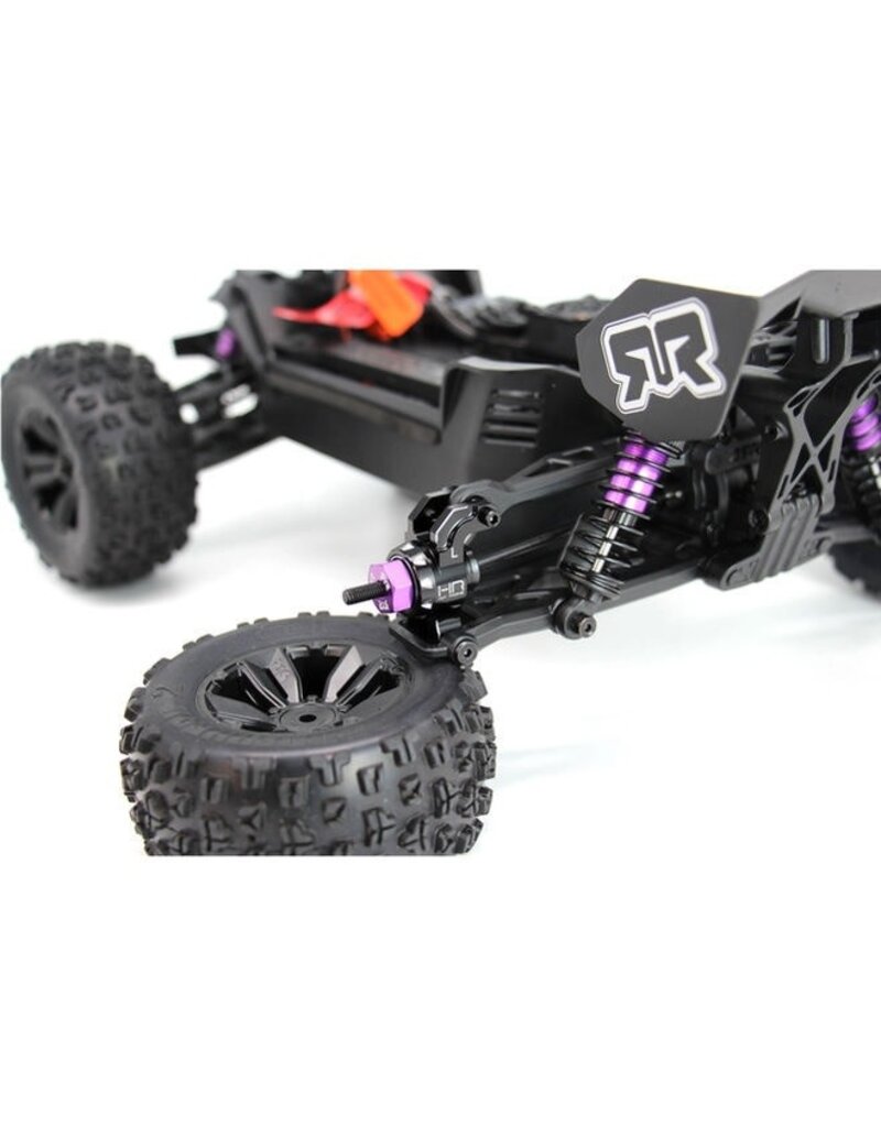 HOT RACING HRAAMN22M01 ALUMINUM REAR HUBS W/OVERSIZED BALL BEARINGS FOR ARRMA MINI KRATON (2)