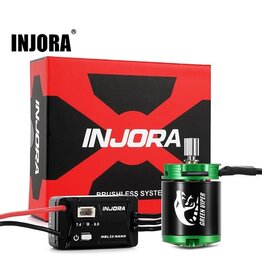 INJORA INJMBL32-NANO-INM24 AXIAL SCX30 MBL32-NANO ESC & 1621 GREEN VIPER BRUSHLESS COMBO