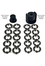 MARKA RACING PRODUCTS MRK-MZR-300 V1 MINI-Z SIDE WALL FLANGE SET - DARK GREY + 2TOOLS (22)