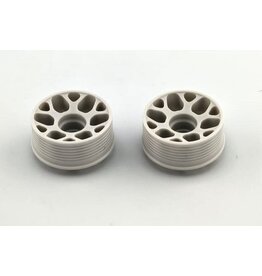 MARKA RACING PRODUCTS MRK-MZR-205F1 V1 MINI-Z 2WD CNC DELRIN FRONT WHEEL 8.5X20MM +1 OFFSET (LIGHT GREY)