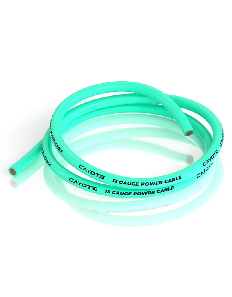 CAYOTE CYECW06 THIN-WALL SILICONE WIRE (AURORA GREEN) (1 METER) (13AWG)