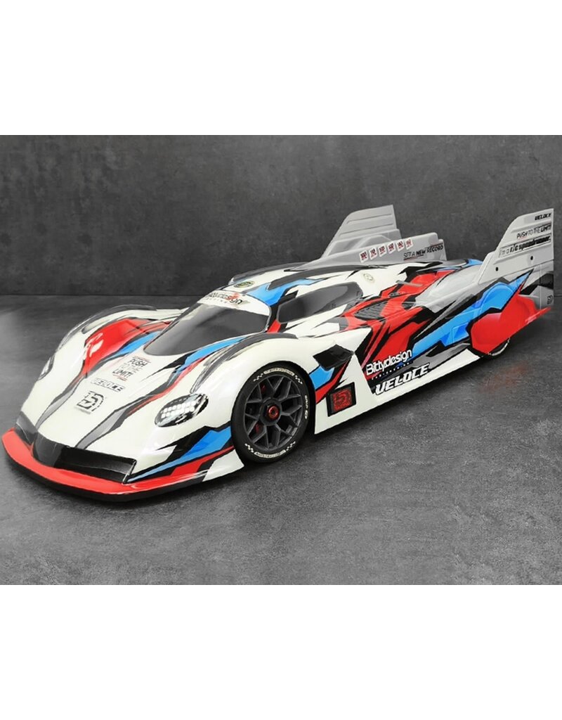 BITTYDESIGN BDYBDAR7-VLC VELOCE 1/7 FAST PRE-CUT SPEED-RUN BODY (CLEAR) (ARRMA® LIMITLESS™ & INFRACTION™ V2/TRAXXAS® XO-1™)