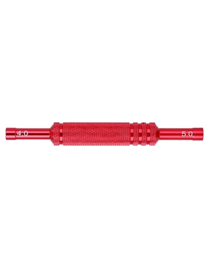 INJORA INJTOOL-LSD07 ALUMINUM THIN-WALLED WHEEL NUT WRENCHES SET (RED)