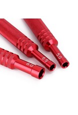 INJORA INJTOOL-LSD07 ALUMINUM THIN-WALLED WHEEL NUT WRENCHES SET (RED)