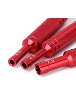 INJORA INJTOOL-LSD07 ALUMINUM THIN-WALLED WHEEL NUT WRENCHES SET (RED)