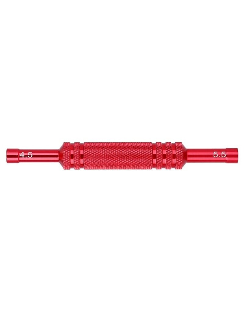 INJORA INJTOOL-LSD07 ALUMINUM THIN-WALLED WHEEL NUT WRENCHES SET (RED)