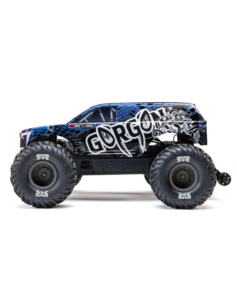 ARRMA ARA3530T1 1/10 GORGON 223S 2WD RTR BRUSHLESS MONSTER TRUCK: BLUE/BLACK