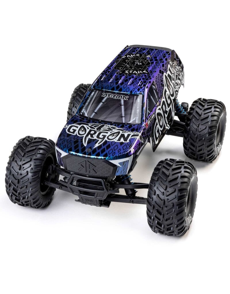 ARRMA ARA3530T1 1/10 GORGON 223S 2WD RTR BRUSHLESS MONSTER TRUCK: BLUE/BLACK