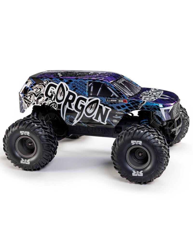 ARRMA ARA3530T1 1/10 GORGON 223S 2WD RTR BRUSHLESS MONSTER TRUCK: BLUE/BLACK