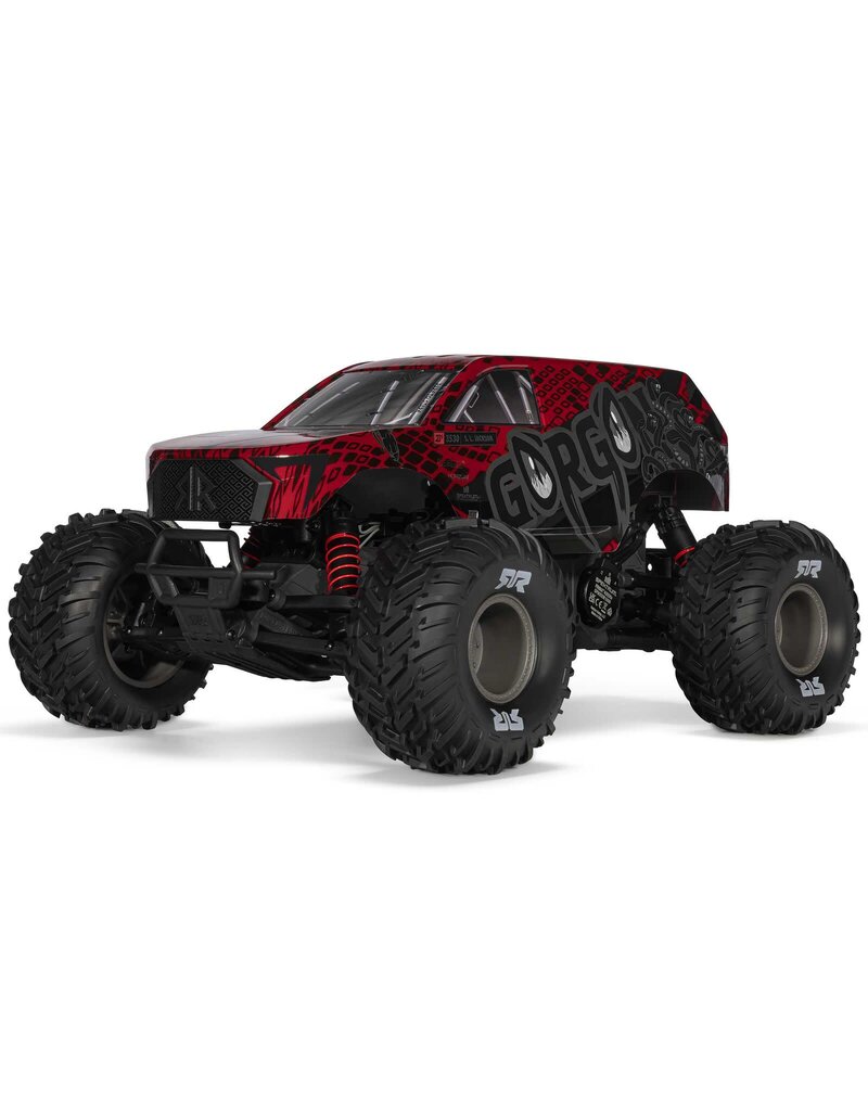 ARRMA ARA3530T2 1/10 GORGON 223S 2WD RTR BRUSHLESS MONSTER TRUCK: RED/BLACK