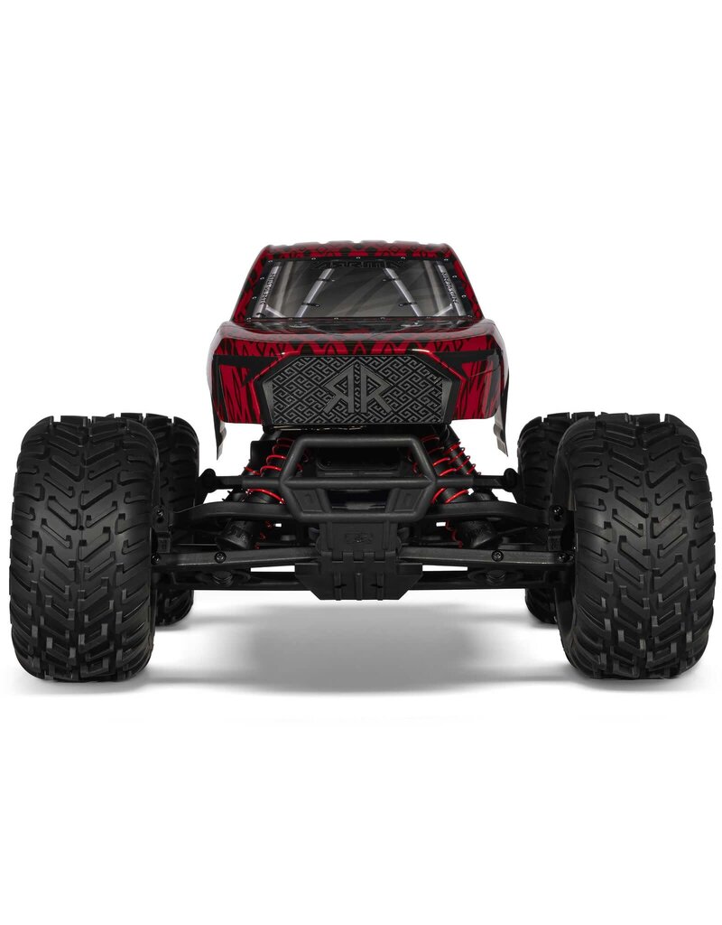 ARRMA ARA3530T2 1/10 GORGON 223S 2WD RTR BRUSHLESS MONSTER TRUCK: RED/BLACK