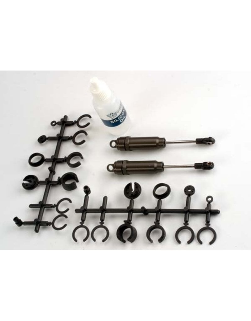 TRAXXAS TRA2661 BIG BORE SHOCKS (X-LONG) (HARD-ANODIZED AND PTFE-COATED T6 ALUMINUM)  (ASSEMBLED WITH TIN SHAFTS) W/O SPRINGS (2)