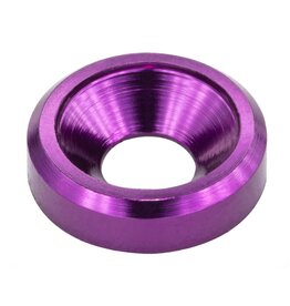 MT51826-PUR ANODIZED ALUMINUM COUNTERSUNK M3 WASHERS: PURPLE (60)