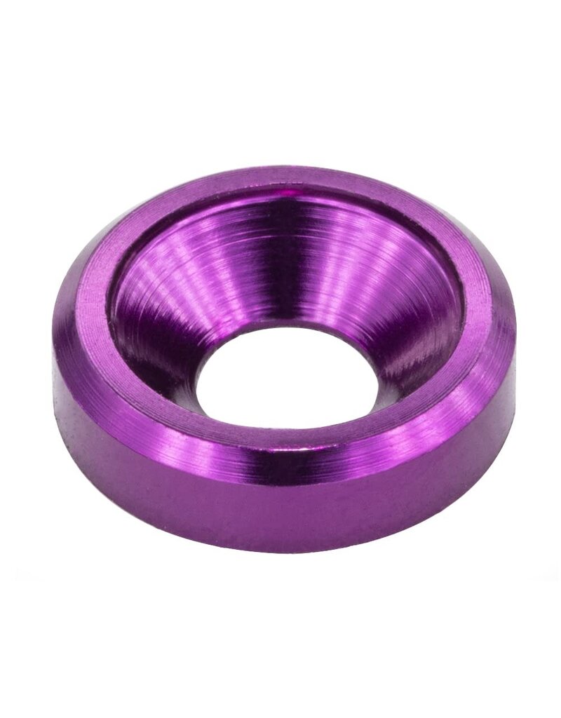 MT51826-PUR ANODIZED ALUMINUM COUNTERSUNK M3 WASHERS: PURPLE (60)