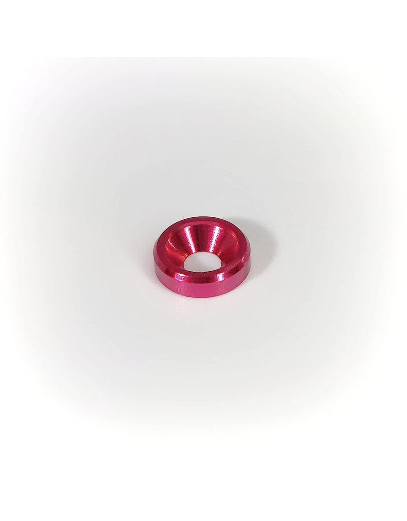MT51826-PNK ANODIZED ALUMINUM COUNTERSUNK M3 WASHERS: PINK (60)