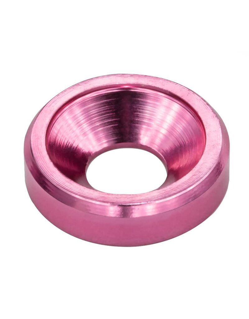 MT51826-PNK ANODIZED ALUMINUM COUNTERSUNK M3 WASHERS: PINK (60)