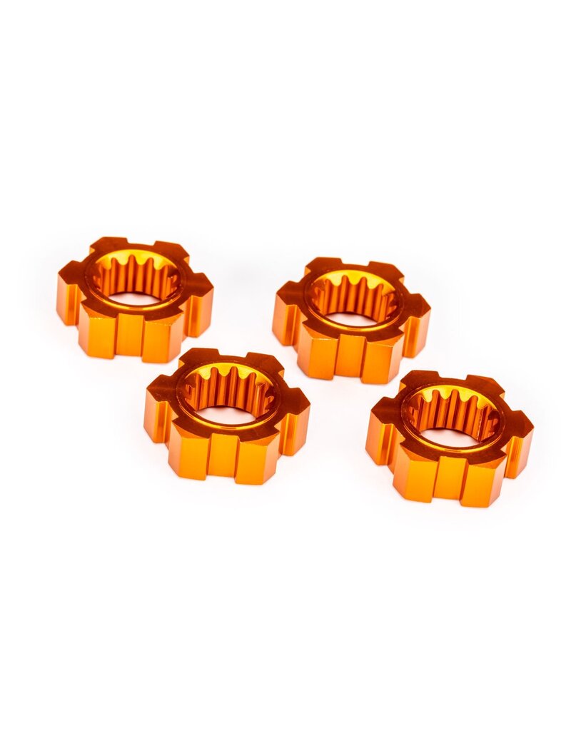 TRAXXAS TRA7756-ORNG 24 MM ORANGE ALUMINUM SPLINED HEX WHEEL HUBS (4)