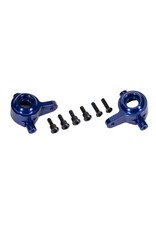 TRAXXAS TRA9064-BLUE ALUMINUM STEERING BLOCKS (L&R): BLUE