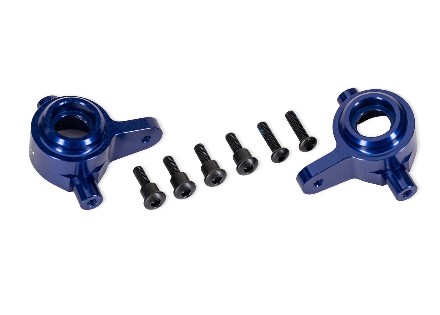 TRA9064-BLUE ALUMINUM STEERING BLOCKS (L&R): BLUE